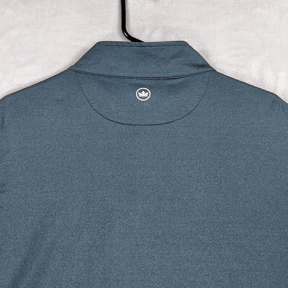 Peter Millar Pullover Mens XL Blue 1/4 Zip Perth Melange Performance Golf